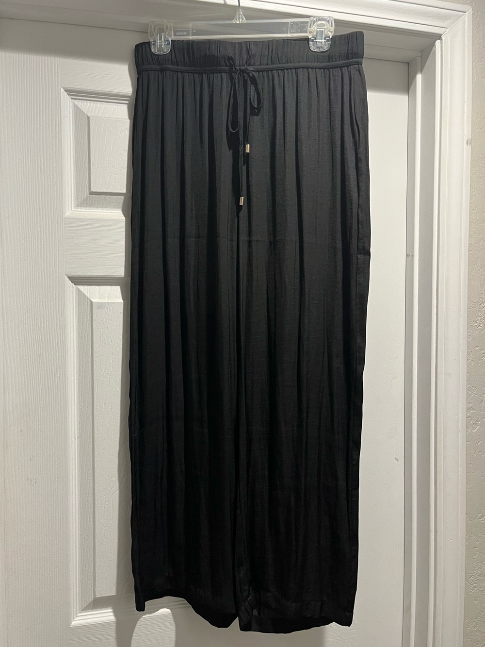 Rachel Zoe Black Wide-Leg Drawstring Pants